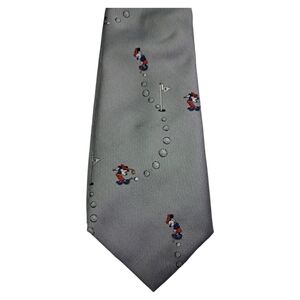 Balancine Tie‎ The Tie Works Disney Mickey Mouse Golf Gray Made in USA 70s VTG